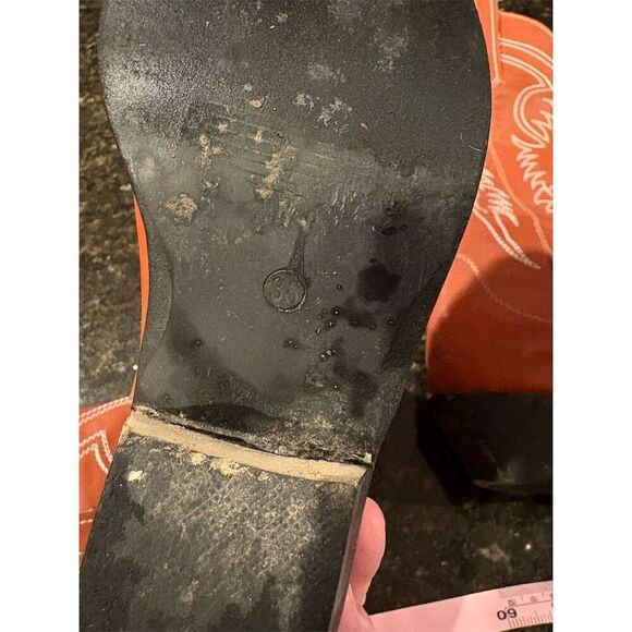 Women's Brown Western Cowboy Boots Standard Size 5.5 Mid-Calf Pointed Toe - Picture 10 of 10